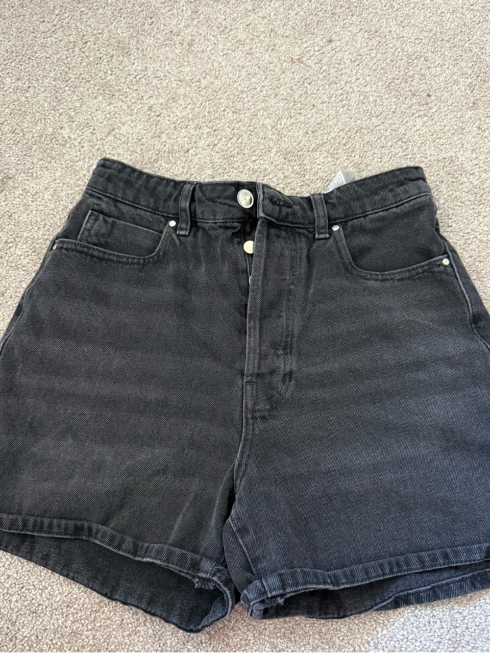 Zara High-Waist Black Denim Women’s Shorts